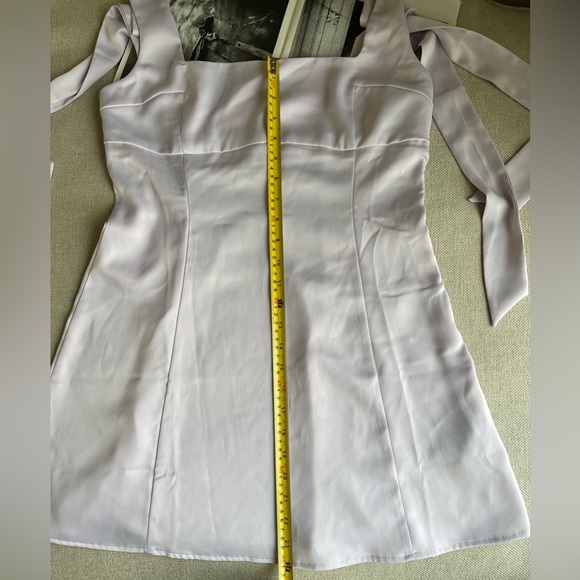 Urban Outfitters UO Bri Double Bow Satin Mini Dress In Lavender Size L - Picture 13 of 16